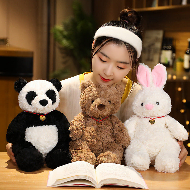 Adorable Plush Panda and Rabbit Stuffed Animals